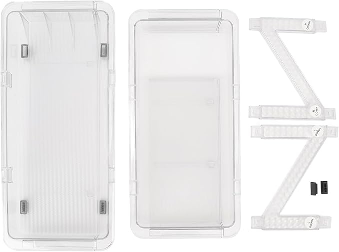 2 Layer Expandable Soda Can Organizer, Automatic Rolling Beverage Drink Dispenser for Fridge, Plastic Beer Can Holder for Refrigerator Pantry Freezer (Clear White)