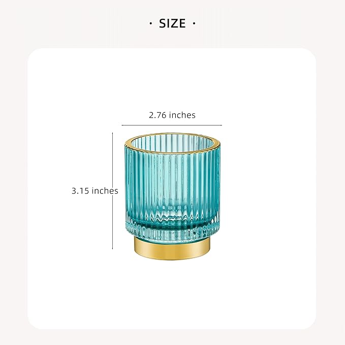 LEICURACE Makeup Brush Holder Organizer,Toothbrush Holders,Desk Pen Pencil Holder,Multifunctional Vintage Glass Brush Cup(A3-29-US)