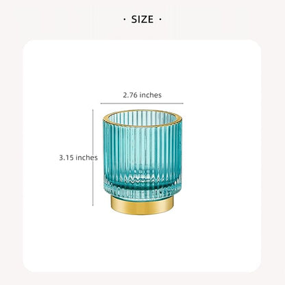 LEICURACE Makeup Brush Holder Organizer,Toothbrush Holders,Desk Pen Pencil Holder,Multifunctional Vintage Glass Brush Cup(A3-29-US)