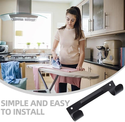 Alipis 2pcs Ironing Board Hanger Double Hooks Heavy-Duty Wall Mount Storage for Use Space-Saving Design for Seamless Ironing Routine