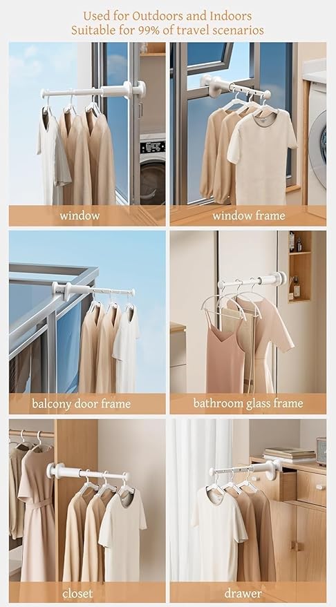Over The Door Drying Rack, Foldable Travel Clothes Rack, Wall Mounted Laundry Rack Drying Rack for Dorms, Hotels, RVs & Apartments，Cheap and Practical Clothes Rack