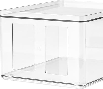 Simply Tidy Clear Stackable Storage Drawer - Waterproof & Dustproof Organizer with Non-Slip Base for Craft, Office & Home Supplies, 1 Pack