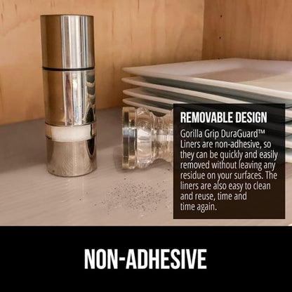 GORILLA GRIP DuraGuard Shelf Liner, 20x30 Non-Adhesive Cabinet Liners for Kitchen Drawers, Shelves, Refrigerator, Pantry Storage, Bathroom Closet, Durable Waterproof BPA Free Ribbed Plastic, Beige