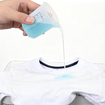2pcs Silicone Laundry Detergent Measuring Cup Laundry Measuring Cup, Double-Sided Scale Silicone Dispenser Cups Reusable for Liquid Flexible Washable Liquid Detergent Cups for Home Dormitory Hotel
