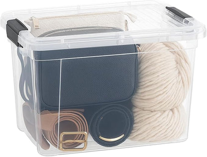 Superio X-Deep Clear Storage Container with Lid and Handles, Stackable Organizer Bin for Home, Garage, and Dorm- Store Cloths, Boots, Toys, and Accessories, (8.7 Qt.)