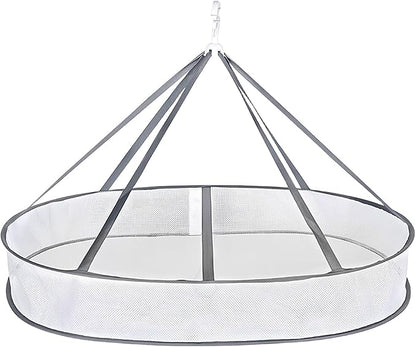 Sweater Drying Rack Mesh Foldable, Lay Flat Clothes Dryer Rack, Large Hanging Dry Rack for Clothes, Folding Clothing Drying Hanger, Portable for Laundry Indoor Outdoor (1-Tier)