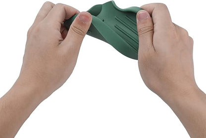MicoYang Silicone Bathroom Soap Dishes with Drain Spout-Bathroom and Kitchen Sink Organizer,Sponge Holder,Dish Soap Tray,Perfect for Dispenser,Scrubber,Bottle,Cup on Sink or Counter-Green 4.9"×3.2"