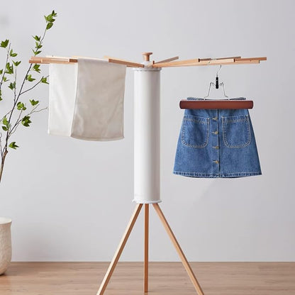 Nature Smile Wooden Pants Skirt Hangers, Smooth Finish Solid Wood Non Slip Jeans Slack Clamp Hangers Hair Extension Hangers (10 Pack Cherry)…