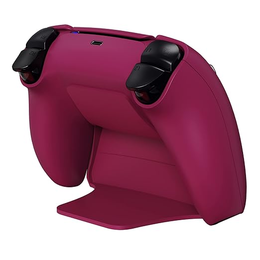 PlayVital Cosmic Red Controller Display Stand for ps5, Gamepad Accessories Desk Holder for ps5 Controller with Rubber Pads