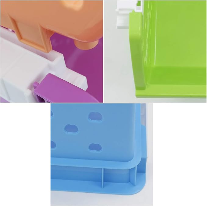 Stackable Storage Bins for Pantry, 4-Pack Open Front Stacking Basket, Muti-Purpose Organizer for Vegetable Fruit