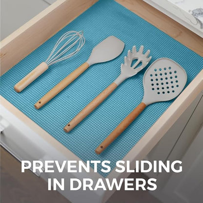 HOME GENIE Shelf Drawer and Cabinet Liner, Durable with Strong Grip, 20 in x 20 FT, Non Adhesive Liners Protect Kitchen Cabinets and Cupboard, Pantry, Bathroom Drawers and Shelves, Desks, Teal