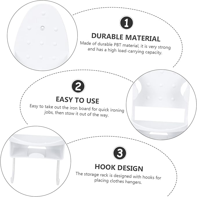 Bathroom Ironing Board Wall Mount Shelf Two-one Electric Iron Holder for Space-Saving Storage Iron Holder for Efficient Laundry Organization