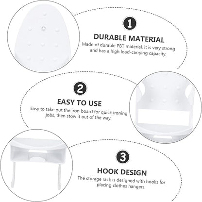 Bathroom Ironing Board Wall Mount Shelf Two-one Electric Iron Holder for Space-Saving Storage Iron Holder for Efficient Laundry Organization