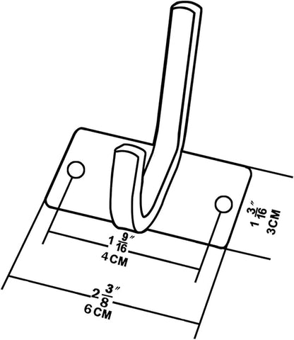 WEBI Heavy Duty Stainless Steel 304 Hook Rail Coat Rack, Great Home Storage & Organization for Bedroom, Bathroom, Foyers, Hallways, 1 Hook