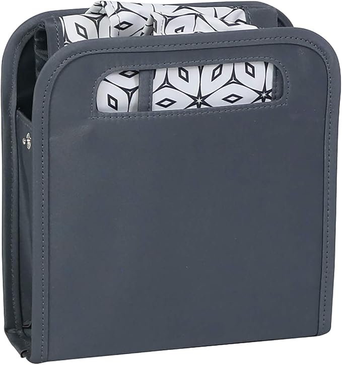 Everything Mary Desktop Tote Organizer – Grey Geometric Craft Caddy – Portable Storage Bag for Sewing, Scrapbooking, Art Supplies & DIY Craft Organization