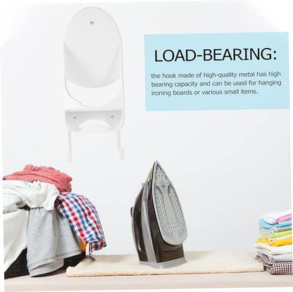 1pc Wall Mounted Ironing Board Holder Iron Organizer for Home Material Easy to Install for Laundry Rooms and Bathrooms