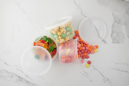 Healthy Packers 50pk 16oz Deli Containers with Lids – BPA-Free Plastic Soup Containers for Food Storage, Meal Prep & Slime – Microwave, Freezer & Dishwasher Safe – Leakproof & Stackable