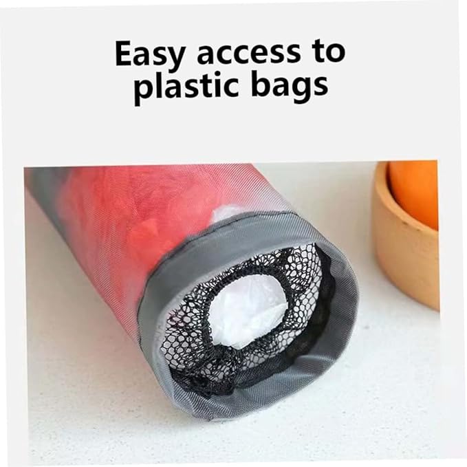 Plastic Bag Holder, 3Pcs Hanging Trash Bag Dispenser, Garbage Storage Organizer for Home Kitchen Under Sink