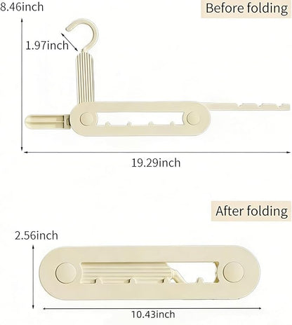 Folding Clothes Drying Rack - Portable Collapsible with Hook - Travel Essentials for Cruise Ship, RV, Hotel & Small Room