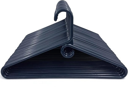 Rethink Your Room Clothes Hangers 60 Pack Plastic - Heavy Duty Space Saving Coat, Velvet Hangers, Pant Hangers for Closet Organization - Durable Non-Slip Navy Wardrobe Essentials Bulk Storage