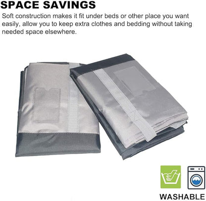 105L Clothing Storage Bags, 2pcs Comforter Storage Bags for Blankets and Quilts, Bedding, Sweaters, Pillows, Zippered Heavy Duty Extra Large Packing Bags for Moving