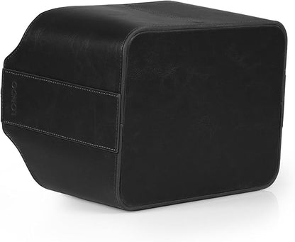 Londo PU Leather Remote Control Holder, Office Supplies Desk Organizer with Tablet Slot, Makeup Brush and Utensils Cube, Large Capacity Desk Caddy With 5 Compartments