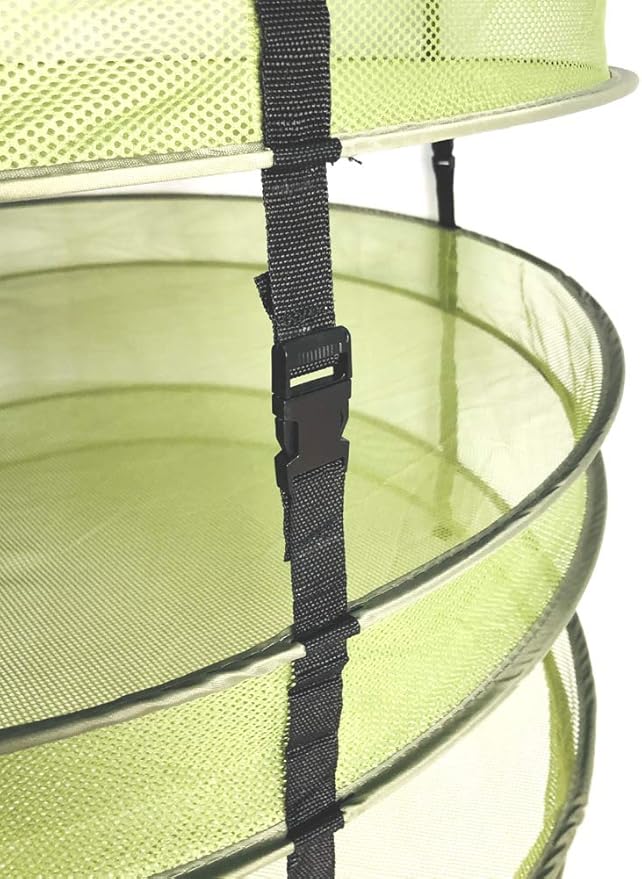 HORTIPOTS Hanging Drying Racks 2 FT Mesh Herb Dryer for Herbs and Clothes (2 FT Diameter, Green)