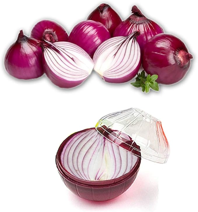 DIMVKA Onion Storage Containers, Onion Saver Keeper Fruit and Vegetable Storage Holder for Fridge