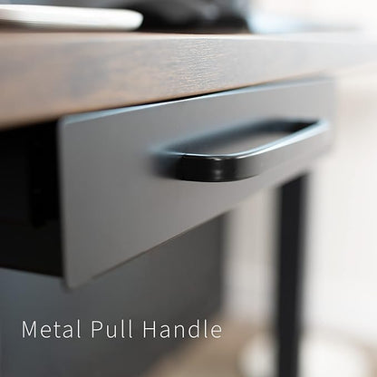 VIVO 13 inch Under Desk Mounted Sliding Pull-out Drawer for Office Desk, Pull Handle, Storage Organizer for Sit Stand Workstation, Black, DESK-DR1H-B (Pack of 3)