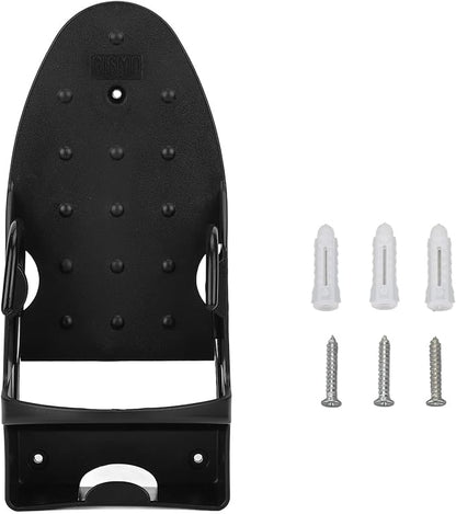 Ironing Board Hanger Wall Mount, Electric Iron and Iron Board Holder Storage with Removable Hooks for Household Bathroom, Laundry Room(Black)