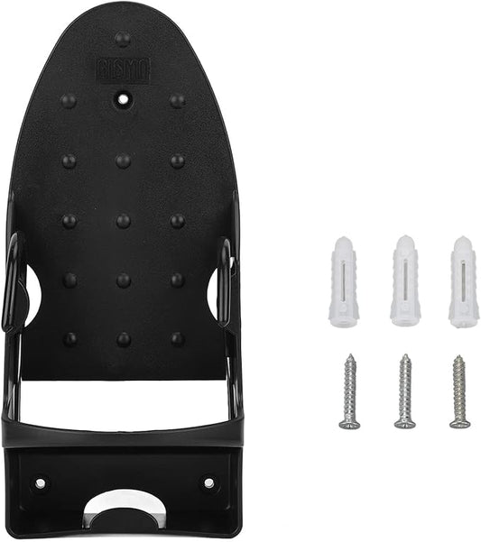 Ironing Board Hanger Wall Mount, Electric Iron and Iron Board Holder Storage with Removable Hooks for Household Bathroom, Laundry Room(Black)