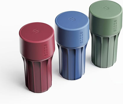 Staze Preserve Vacuum Sealed Storage Jars (148ml) | Herb Storage & Food Storage Container with Protection - (MIDNIGHT TRIO)