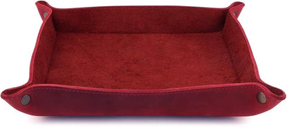 Londo Genuine Leather Tray Organizer - Practical Lightweight Water Resistant Computer Table Desk Storage Box for Wallets, Watches, Keys, Coins, Cell Phones and Office Equipment