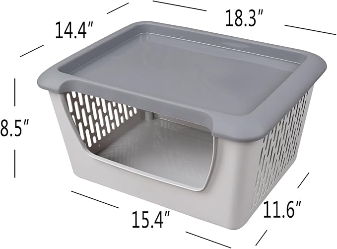 Kiddream 5 Packs Stackable Organizer Baskets with Wheels, Plastic Stacking Storage Basket Bins for Kitchen Bathroom
