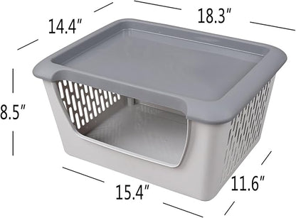 Kiddream 5 Packs Stackable Organizer Baskets with Wheels, Plastic Stacking Storage Basket Bins for Kitchen Bathroom
