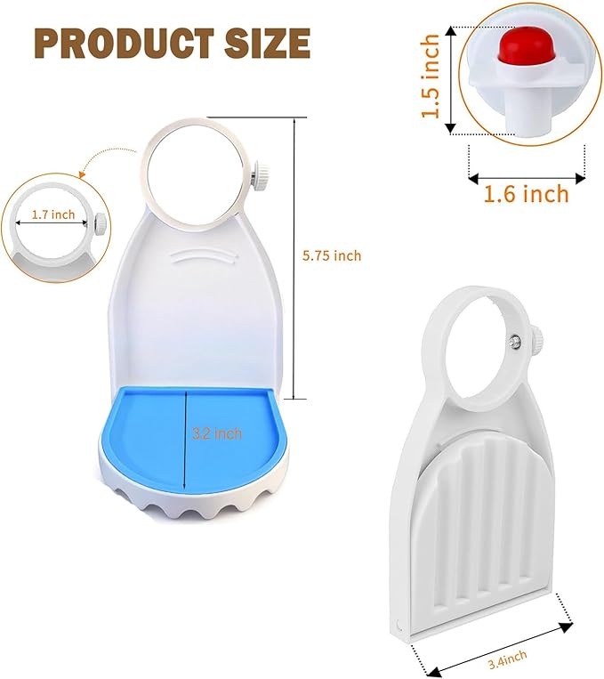 Laundry Detergent Cup Holder, 2 Pack, No More Mess or Leaks, Easy to Install, Suitable for Most Sizes Bottles, Unscented
