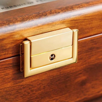 Bescott Solid Wood Watch Box 8 Slots With Glass Lid Walnut Collection Case For Men Women Luxury Wooden Display Organizer Storage Holder