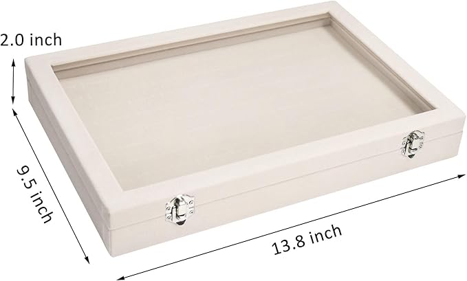 Rings Organizer Tray 100 Slot Velvet Ring Earring Storage Box TranSparent Cover Jewelry Store Ring Display Box Jewelry Display Cabinet for Girl Wife Mother