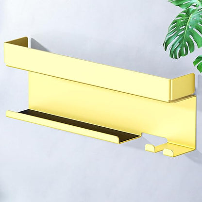 Oukimly Storage Hair Dryer Holder for Curling Iron Accessories, Hair Tool Organizer Wall Mount, Curling Iron Holder, Bathroom Hair Straightener Holder Stand for Styler Attachments Organizer, Gold