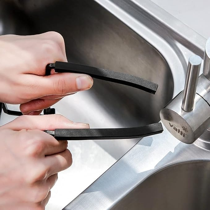 Achoulei Sink Caddy Sink Sponge Holder - Faucet Rack Shower Tray - Kitchen and Bathroom Metal Organizer Hanging Fix Around Faucet