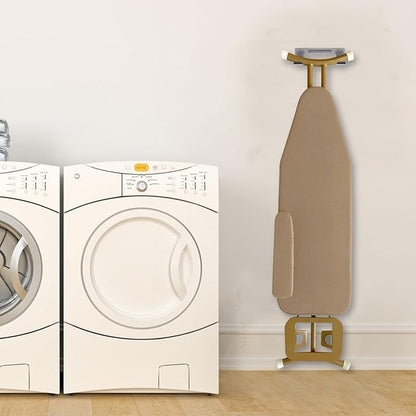 TOYANDONA Ironing Board Wall Mount with Double Metal Hooks, Gray Foldable Space-Saving Holder for Laundry Room Storage and Organization