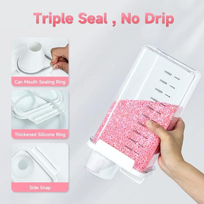 Tokokimo Laundry Powder Dispenser, Laundry Detergent Dispenser for Laundry Room Organization and Storage, Laundry Beads Container, Suitable for Scent Beads, Washing Powder