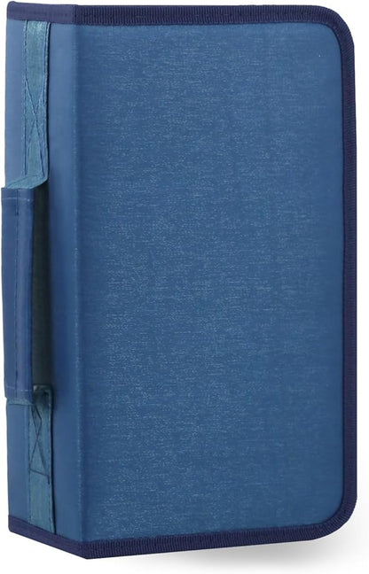 DVD Case CD Storage,128 Capacity CD Cases Holder DVD Storage Case Holders CD DVD Disc Case Storage Wallet Binder for Car Home Office Travel (128 Blue)