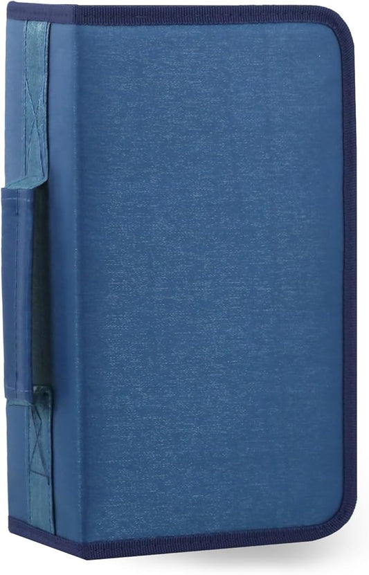 DVD Case CD Storage,128 Capacity CD Cases Holder DVD Storage Case Holders CD DVD Disc Case Storage Wallet Binder for Car Home Office Travel (128 Blue)