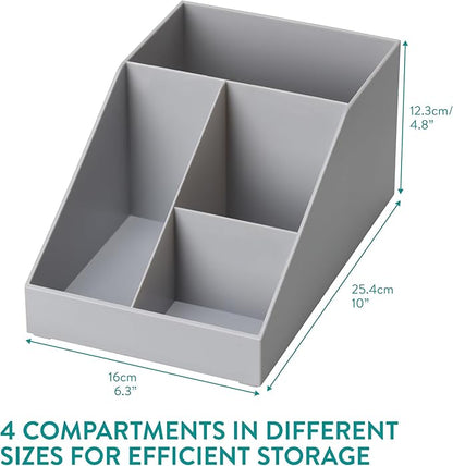 Navaris Coffee Station Organizer - 4 Compartment Coffee Bar for Sugar, Creamer, Cup, Tea - Office & Kitchen Countertop Organization