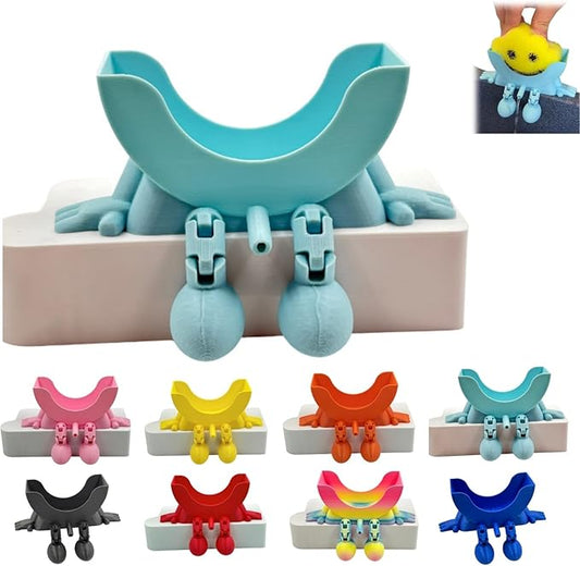 Sponge Holder for Scrub with Drainage, Smiley Sponge Holder for Sink, Keeps Your Sponge Dry, Smiling 3D Printed Holder Funny Sponges Holder for Daddy & Mummy, Kitchen Countertop Sink Draining (B#)