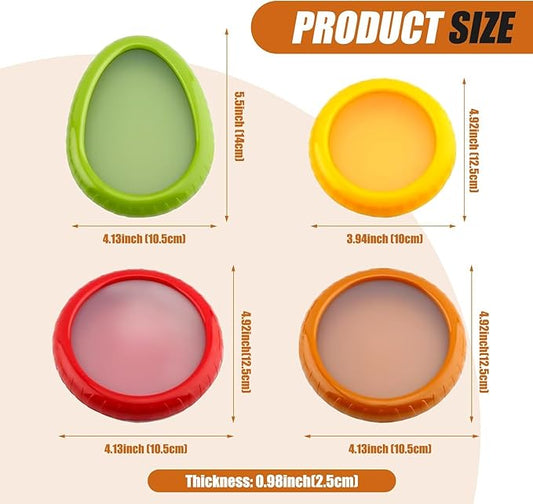 LYLHZRMDGC Set of 8 Avocado Saver and Onion Storage Set, Fresh Pod, Reusable Silicone Storage Pods for Avocado, Onions, Tomatoes, Garlic – Anti-Oxidation for Fridge, Send Goods from Local Warehouse