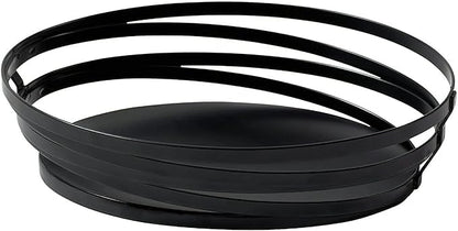 G.E.T. WB-972-MG 9" x 7" Oval Powder Coated Metal Gray Wire Serving Basket, Cyclone Collection