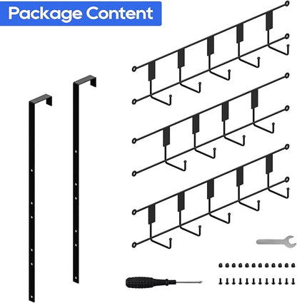 PAPAGIFTREE Over The Door Hooks for Hanging, 14 Hook Over Door Hanger and Towel Rack for Bathroom
