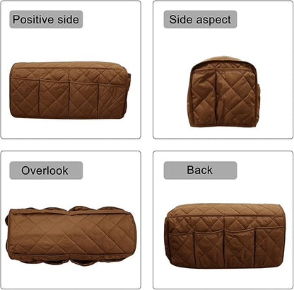 Benuomi Sofa Armrest Organizer Waterproof Armchair Caddy Remote Control Holder for Recliner Non Slip Recliner Organizer Chair Arm Organizer with 14 Pockets for TV Remotes, Books, Magazines, iPad